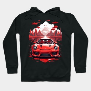 Red Car Design Art Hoodie